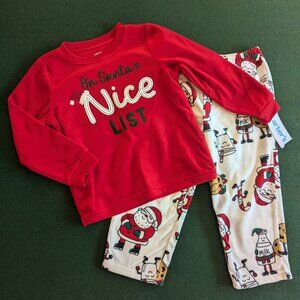 NWT Carter's Boy's Christmas Fleece Pajama Set Size 4T 💙